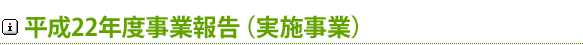 平成22年度伊豆魅力(三力)プロジェクト事業報告(実施事業)